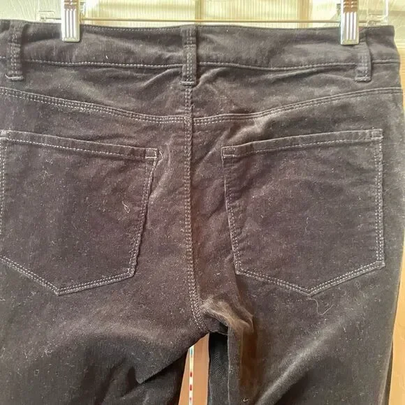 ANN TAYLOR SIGNATURE BLACK PINWALE CORDUROY JEANS SIZE 6 EUC - Picture 5 of 6